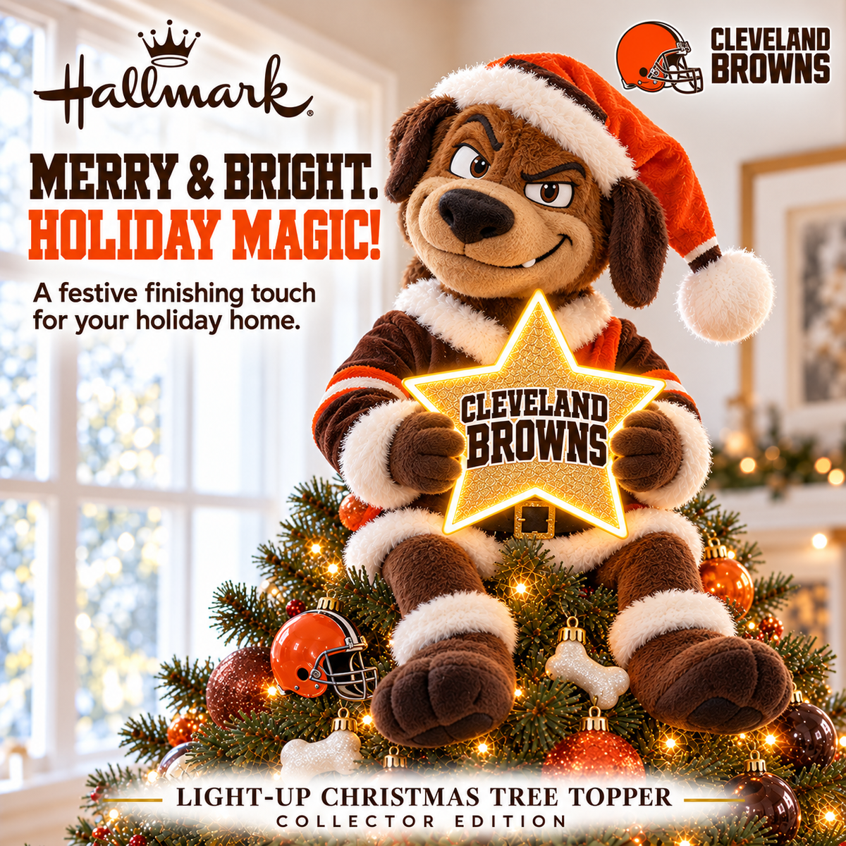 CLVB ILLUMINATED CHRISTMAS TREE TOPPER HQH