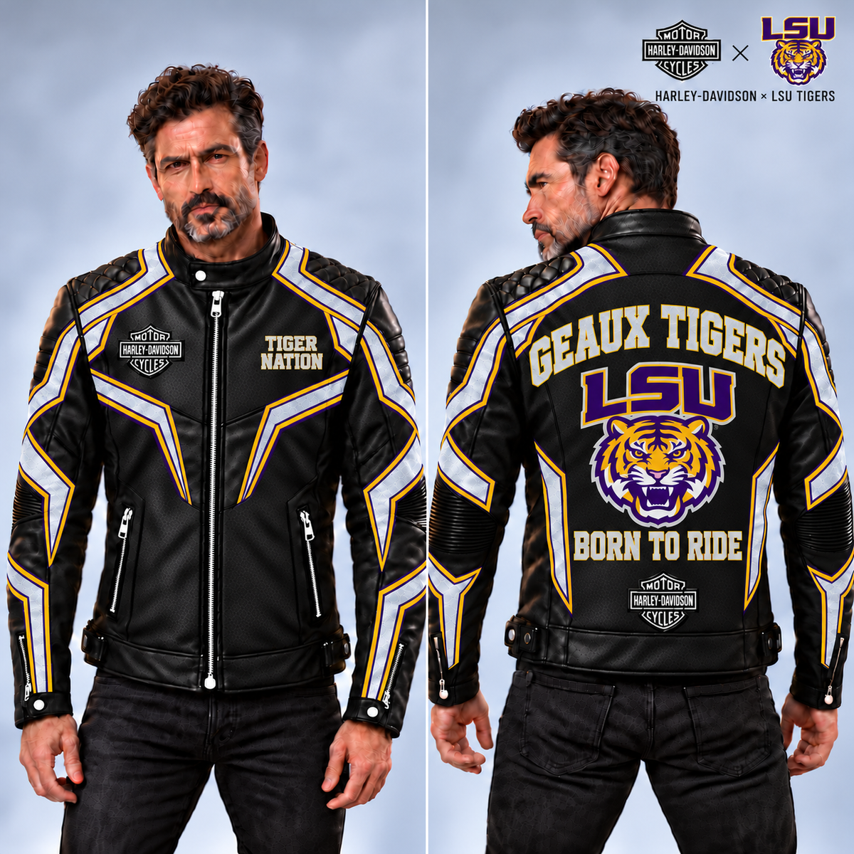 LSU Reflective Biker Jacket PNPA