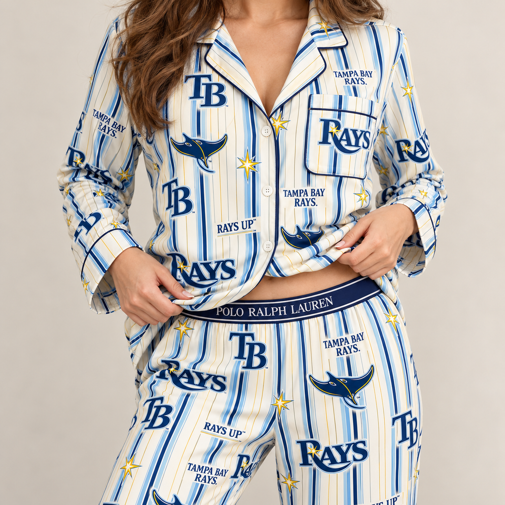 Premium TPBR Women's Printed Button-Up Pajama Set HTTT
